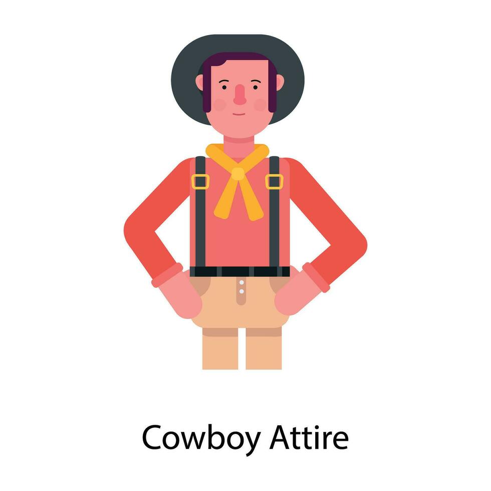 modieus cowboy kleding vector