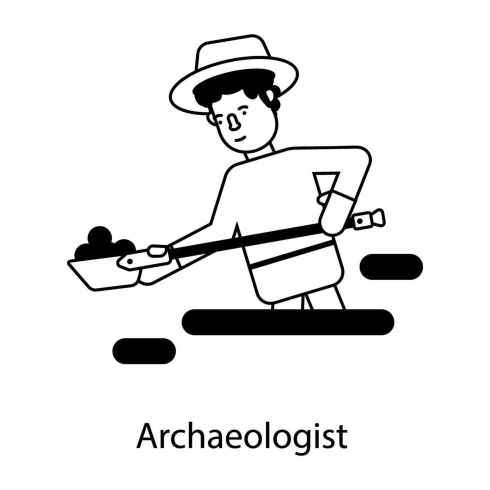 modieus archeoloog concepten vector