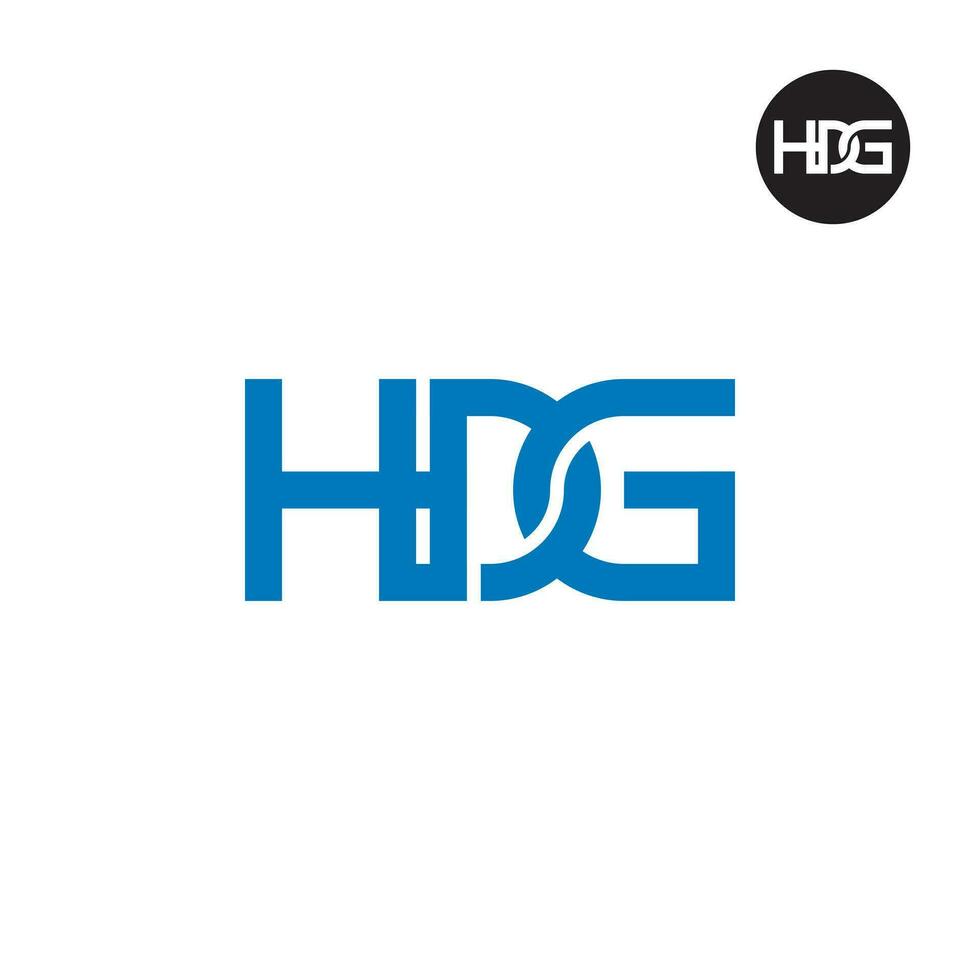 brief hdg monogram logo ontwerp vector