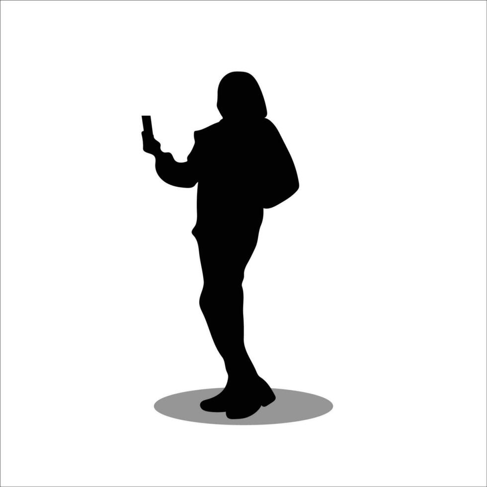 vrouw silhouet voorraad vector illustratie