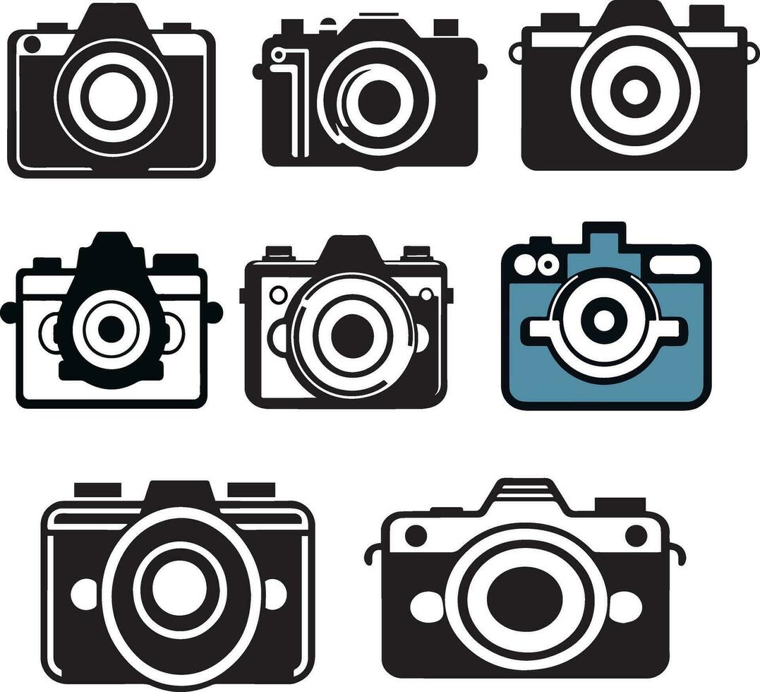 camera vector kunst, pictogrammen, en illustratie