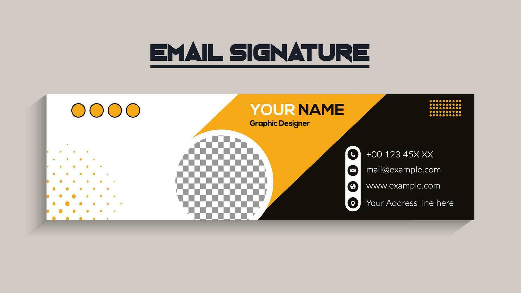 zakelijke modern e-mail handtekening ontwerp sjabloon. bedrijf e handtekening vector ontwerp.