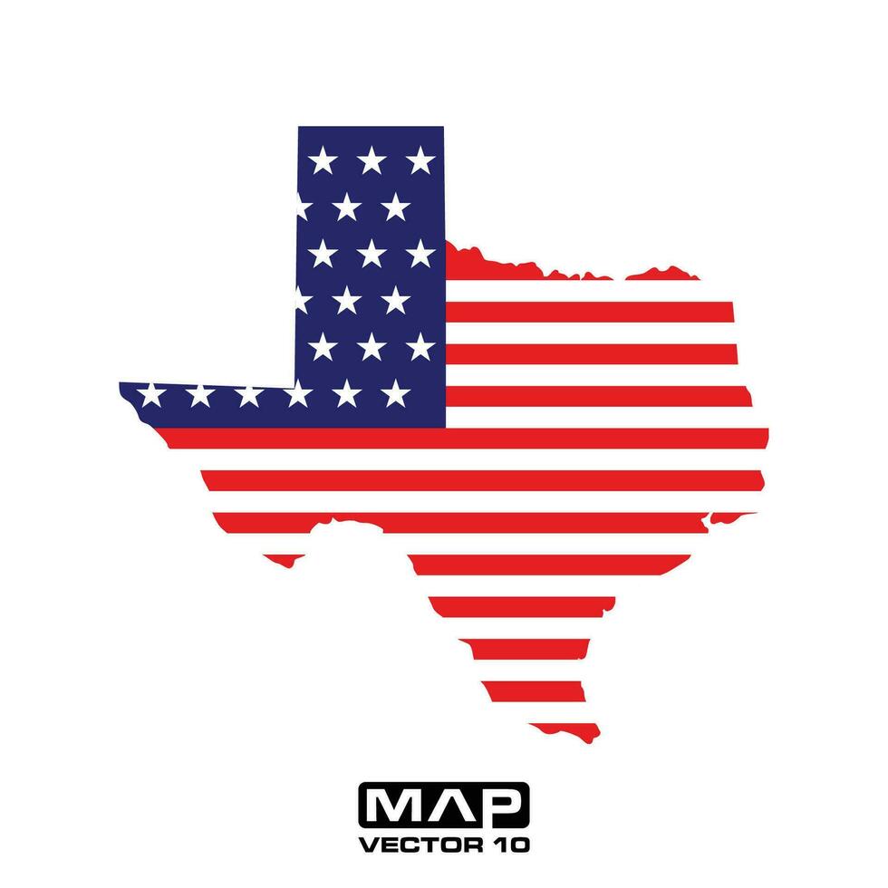 Texas kaart vector elementen, Texas kaart vector sjabloon