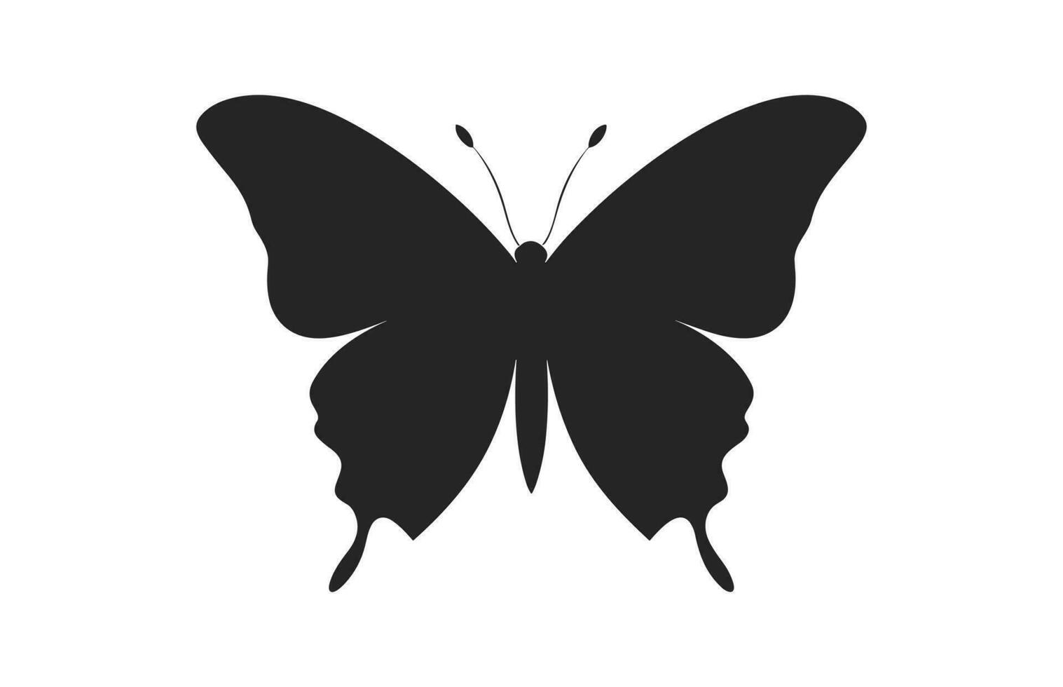 een mooi vlinder silhouet vrij, een monarch vlinder vector