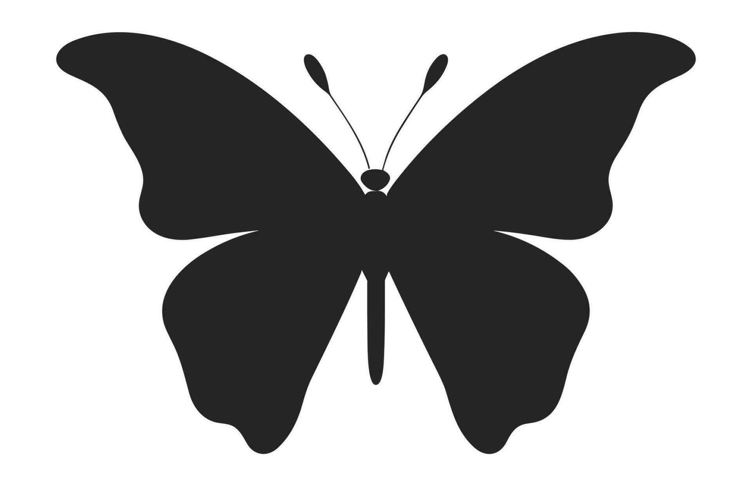 een mooi vlinder silhouet vrij, een monarch vlinder vector