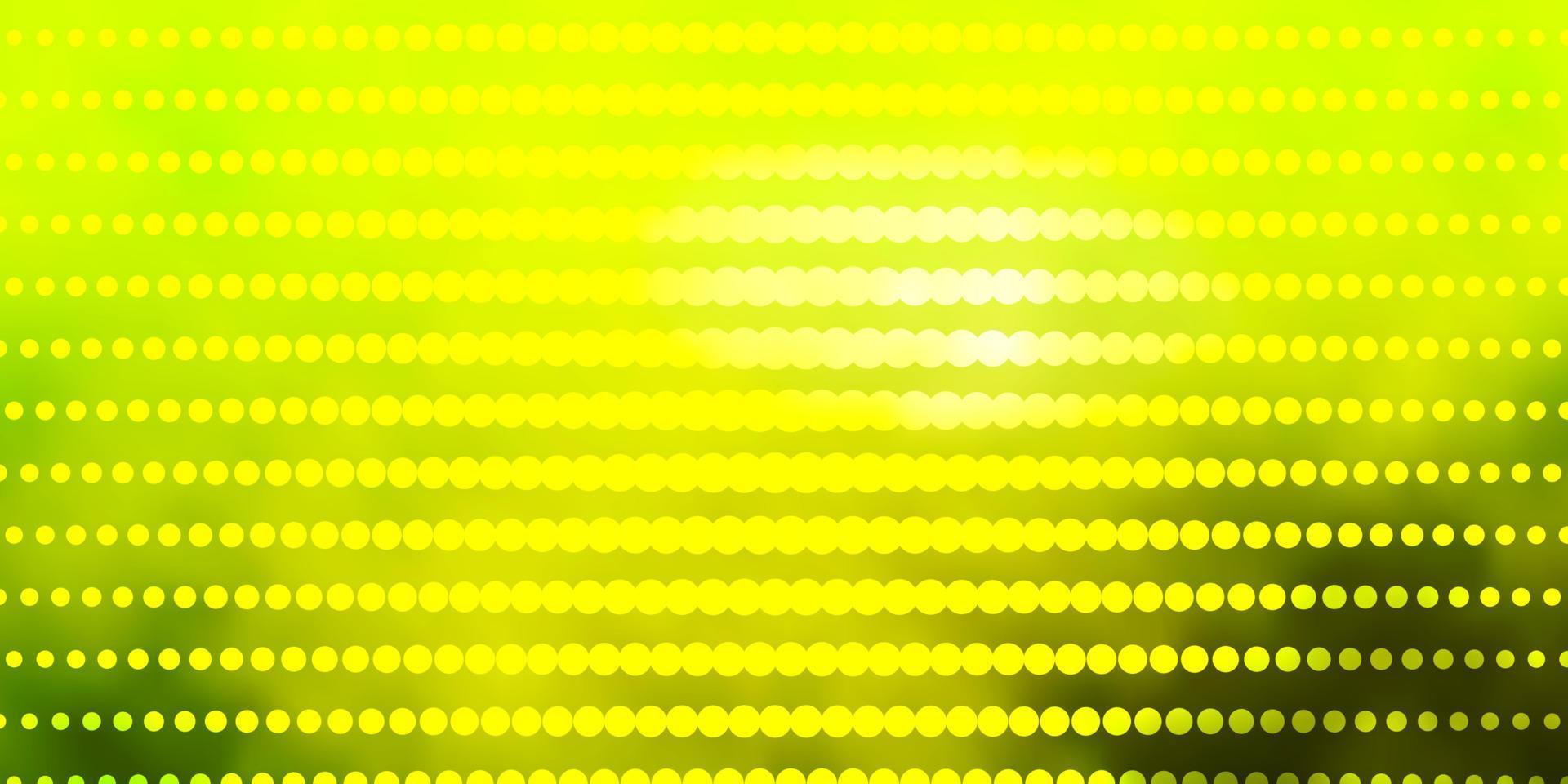 lichtgroen, geel vectormalplaatje met cirkels. vector