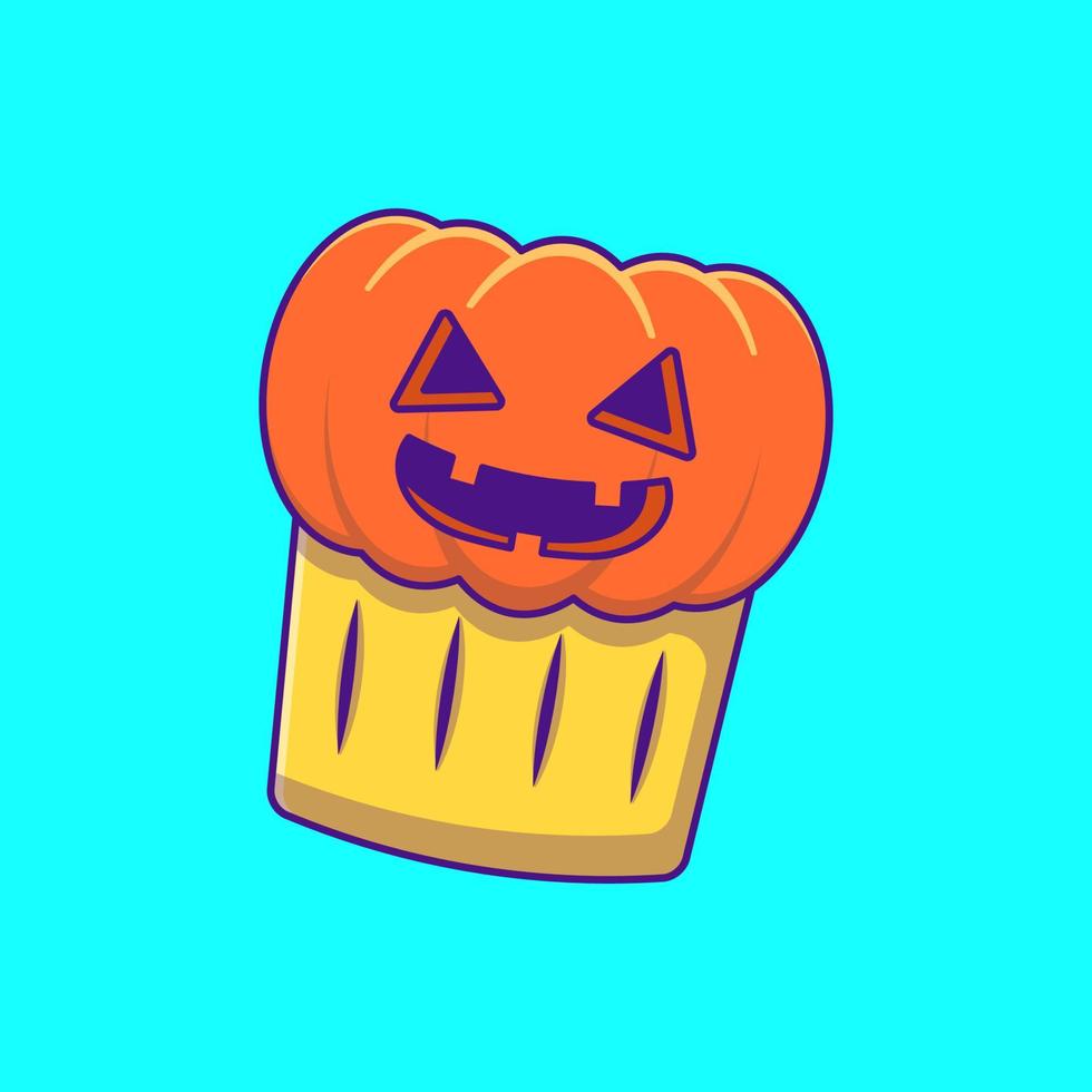 pompoentaart happy halloween cartoon illustraties vector