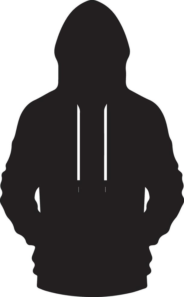 Mens hoodies vector silhouet zwart kleur 7