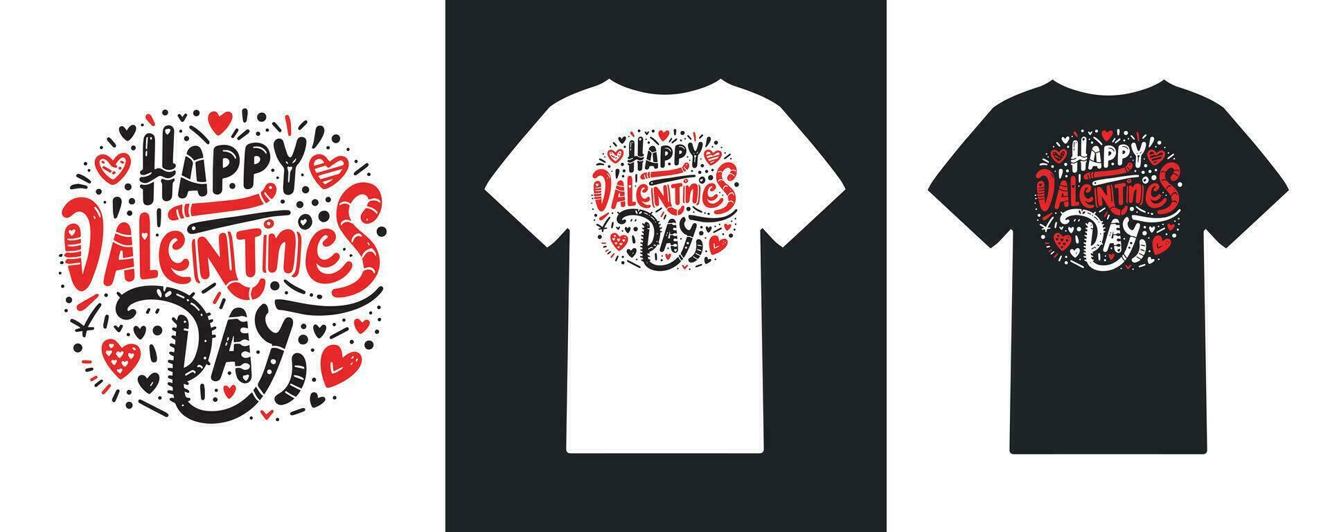 Valentijnsdag dag liefde typografie expressief t-shirt ontwerp vector