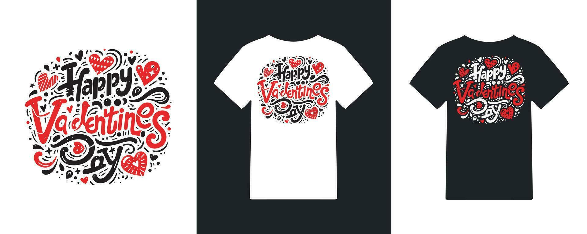 Valentijnsdag dag liefde typografie expressief t-shirt ontwerp vector