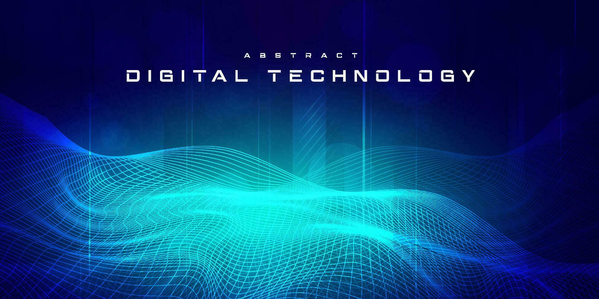 digitaal technologie futuristische blauw groen achtergrond, internet netwerk verbinding, abstract cyber informatie communicatie, wetenschap innovatie toekomst techniek, ai groot gegevens lijn punt, illustratie vector 3d