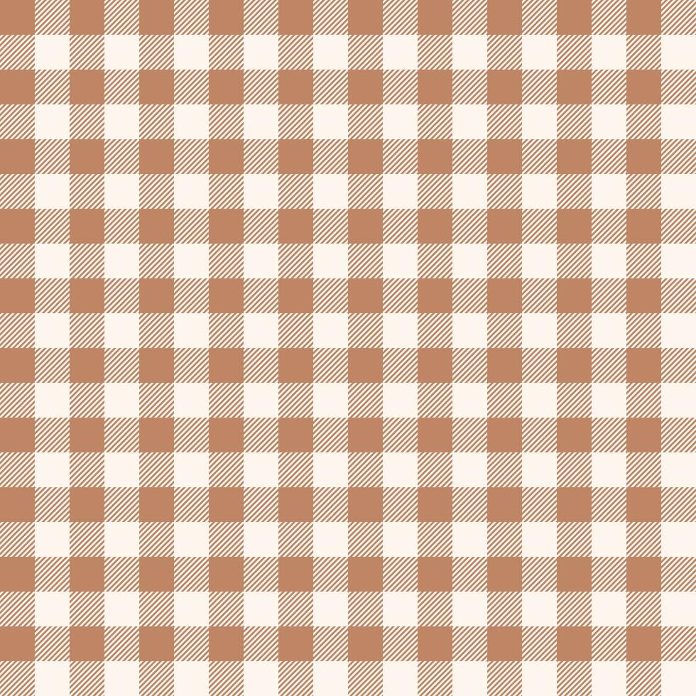 naadloos herhalen oranje perzik en wit buffel plaid patroon vector