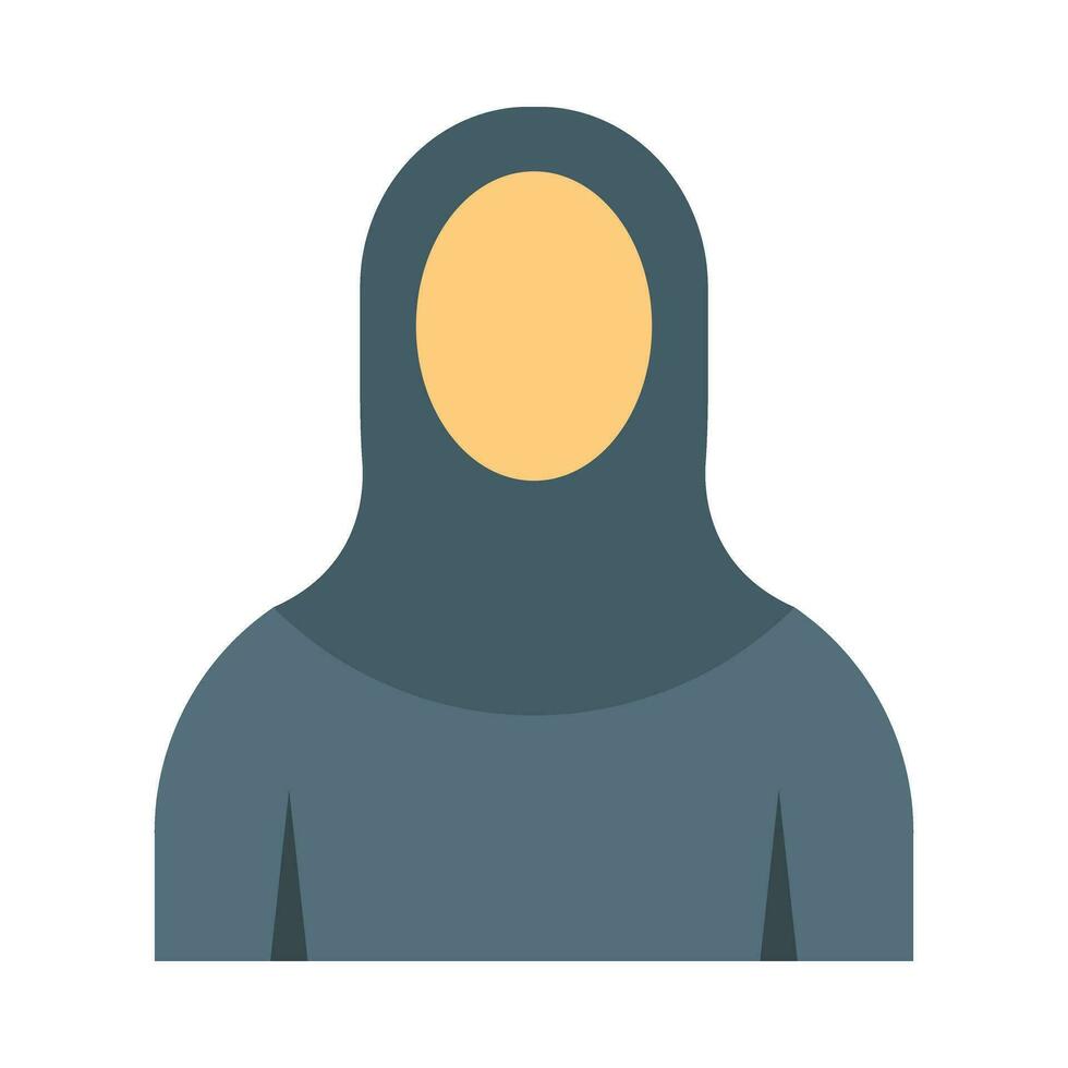 Islamitisch vrouw vector vlak icoon voor persoonlijk en reclame gebruiken.