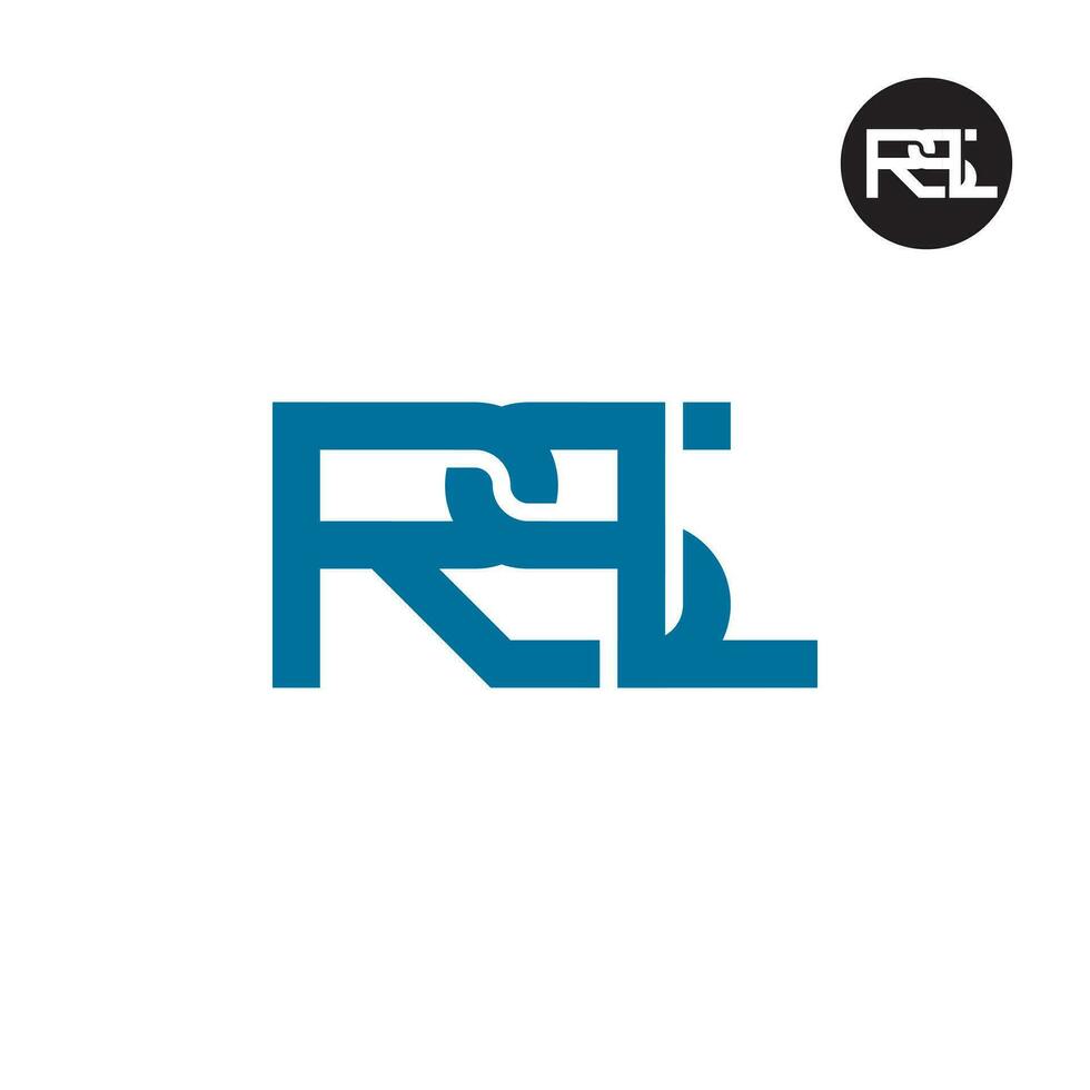 brief rsl monogram logo ontwerp vector