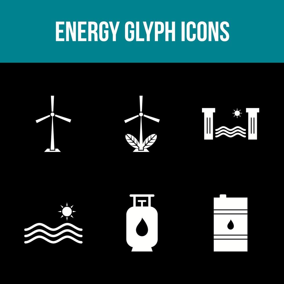 mooie unieke energie vector icon set