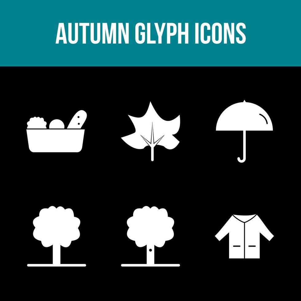 unieke herfst vector icon set