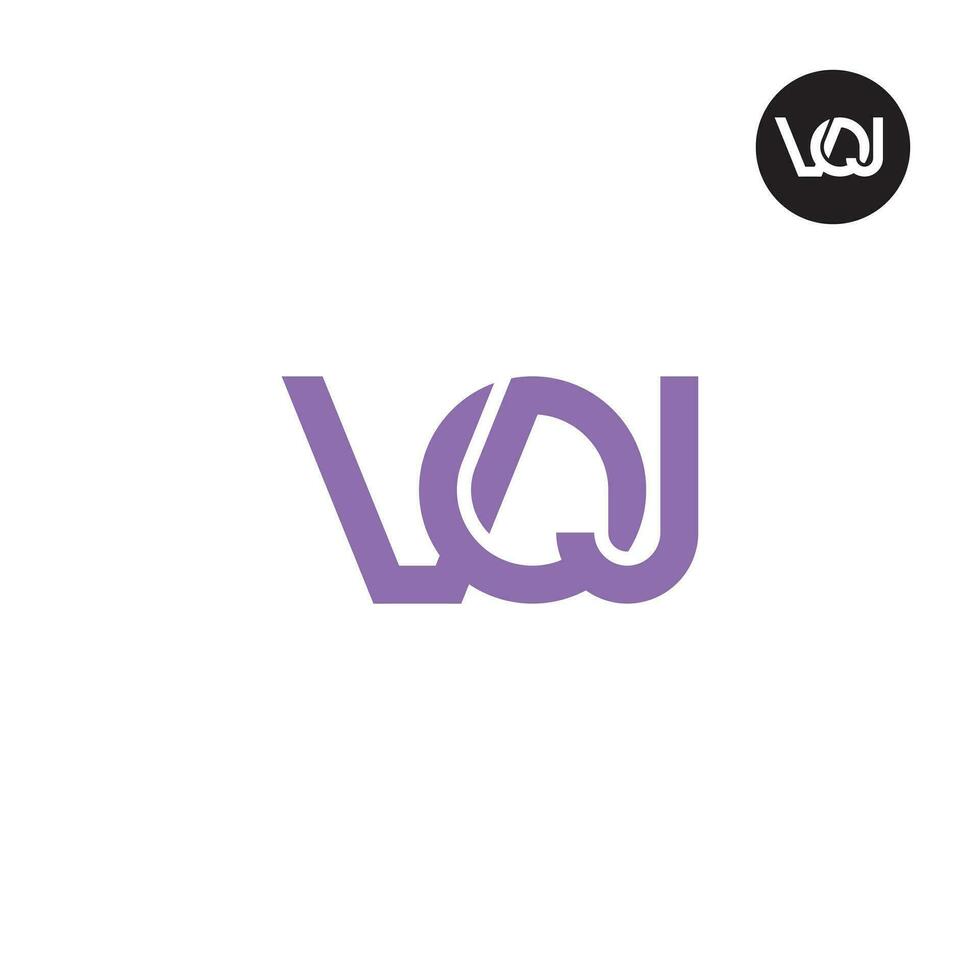 brief voj monogram logo ontwerp vector