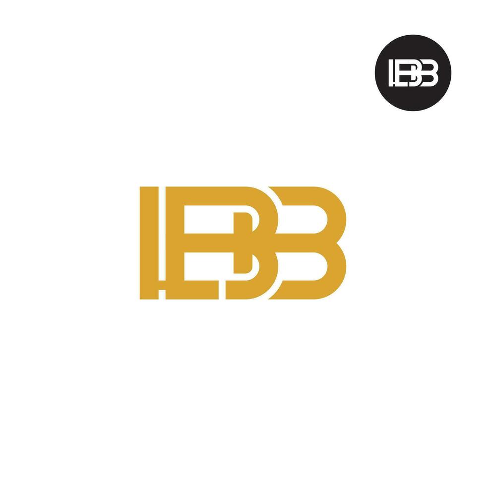 brief lbb monogram logo ontwerp vector