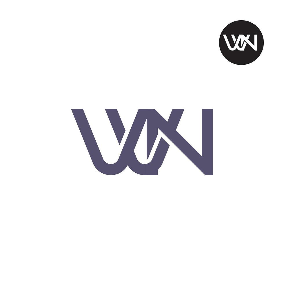 brief vvn monogram logo ontwerp vector