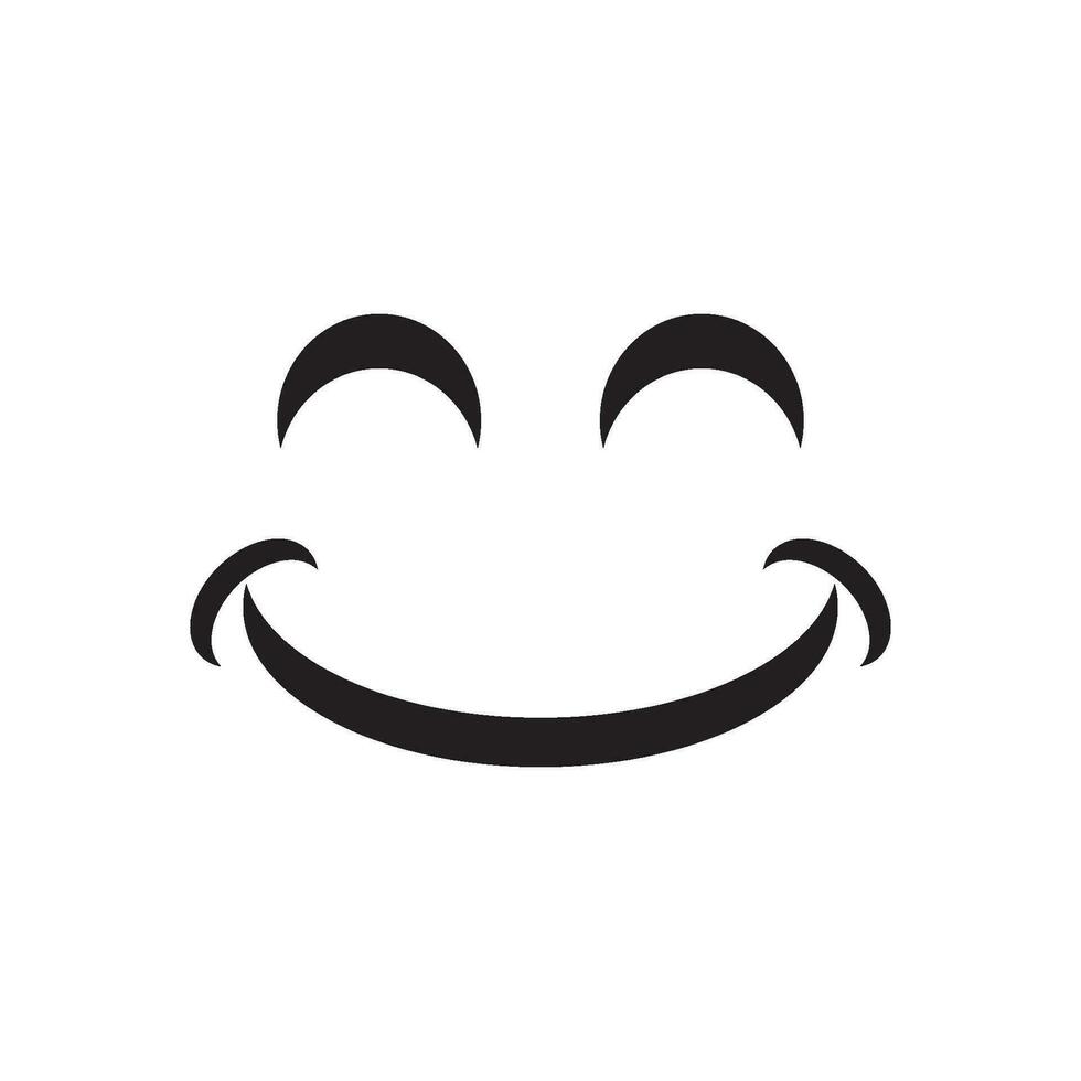 glimlach gelukkig gezicht vector ontwerp