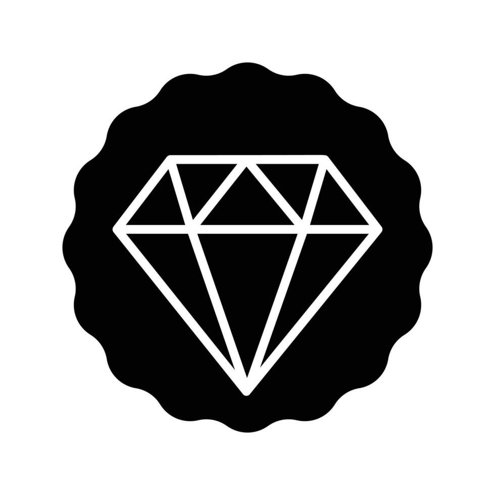 diamant binnen insigne tonen concept van het beste kwaliteit vector ontwerp, premie kwaliteit icoon