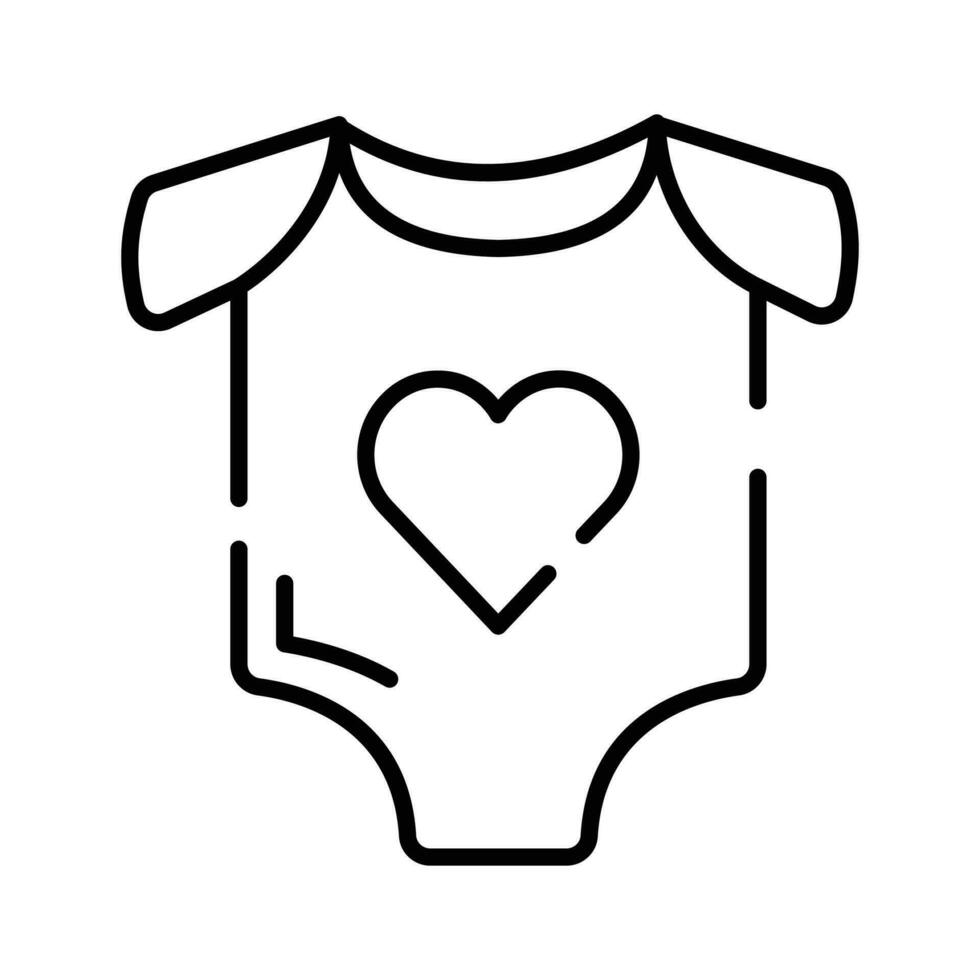 icoon van baby romper in modern stijl, baby jurk vector ontwerp