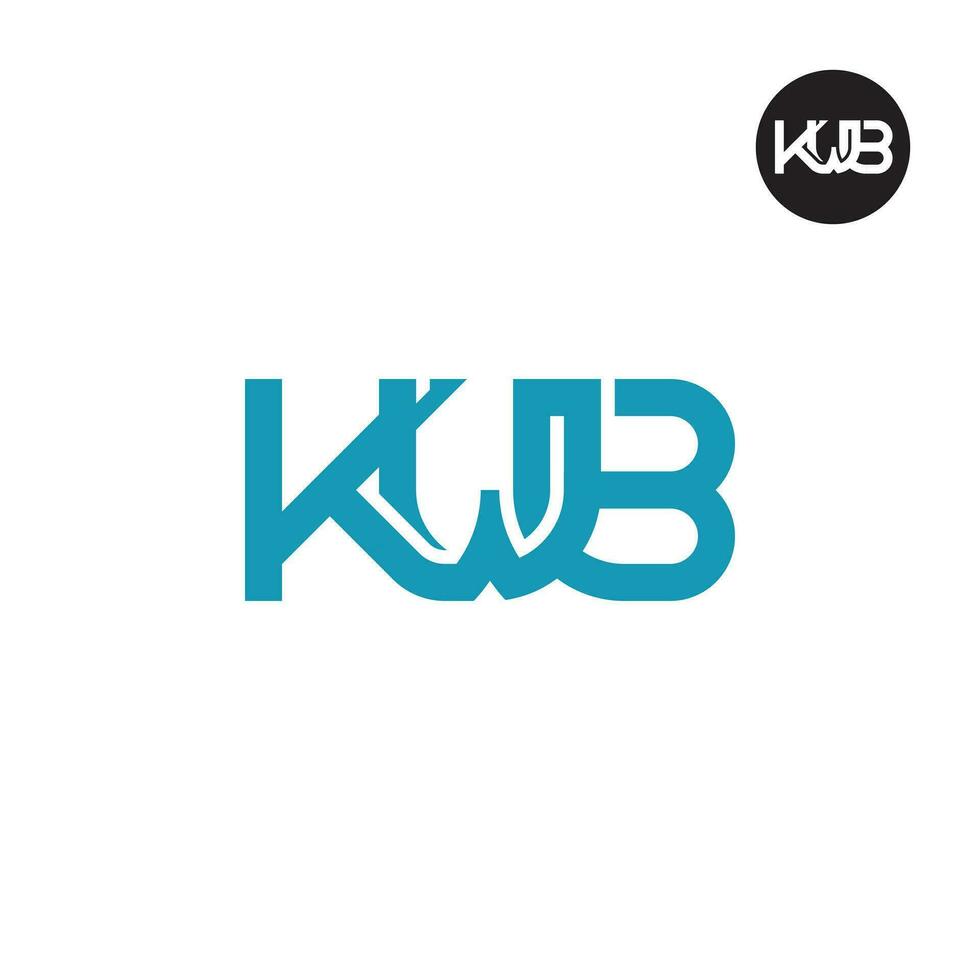 brief kwb monogram logo ontwerp vector