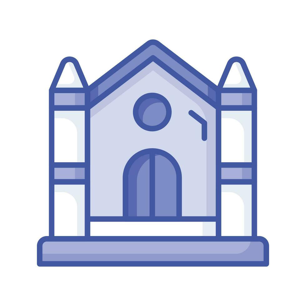 een Christendom huis vector vlak stijl, kerk icoon modieus ontwerp