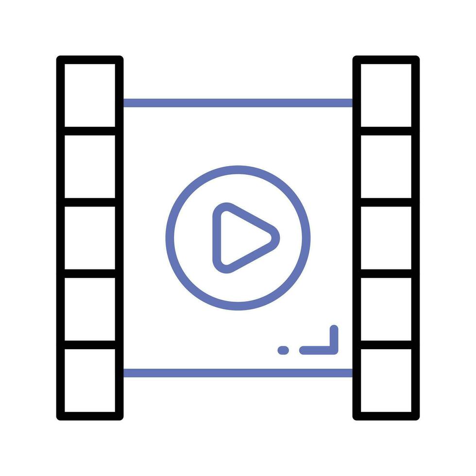 icoon van video haspel in modern ontwerp stijl, haspel met Speel symbool Aan het vector