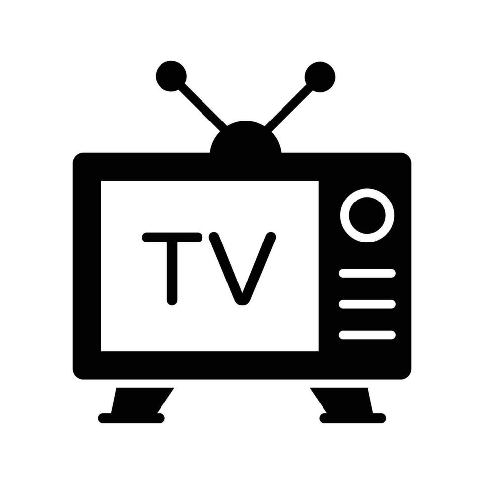 modern vector van televisie, wijnoogst TV icoon in bewerkbare stijl