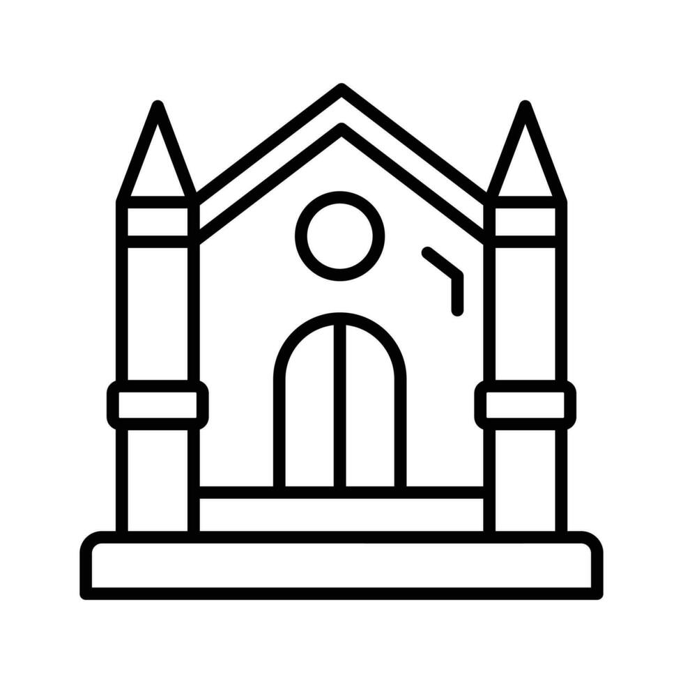 een Christendom huis vector vlak stijl, kerk icoon modieus ontwerp