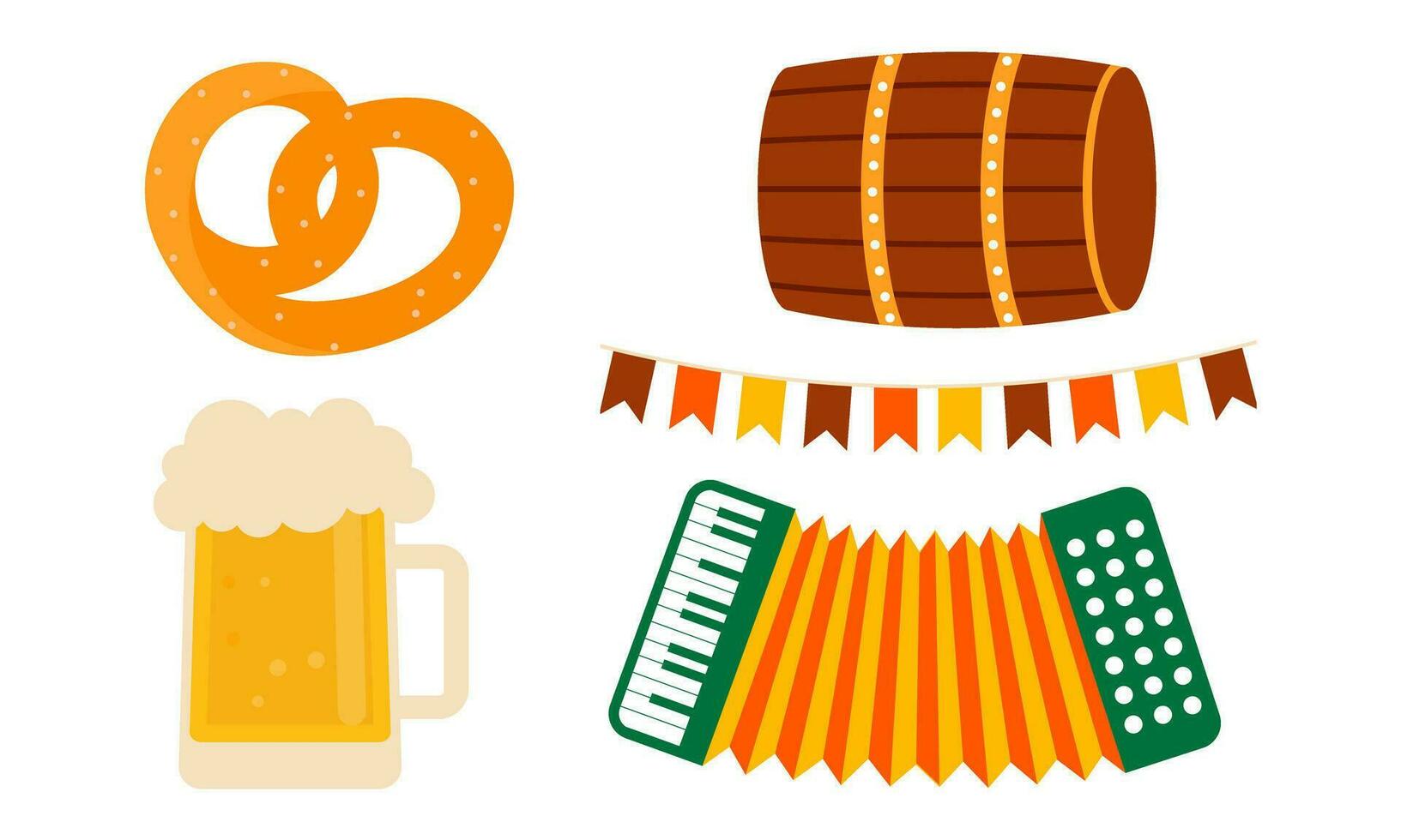 oktoberfeest bier festival pictogrammen reeks vector