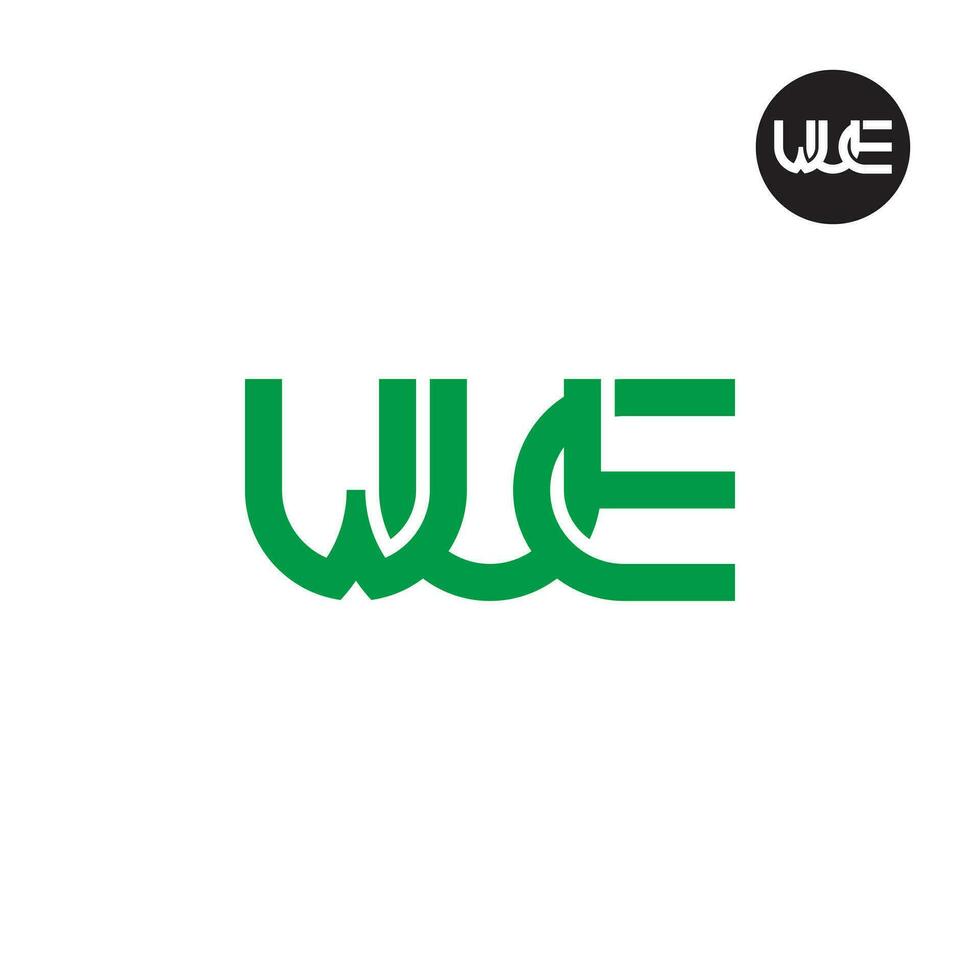 brief wu monogram logo ontwerp vector