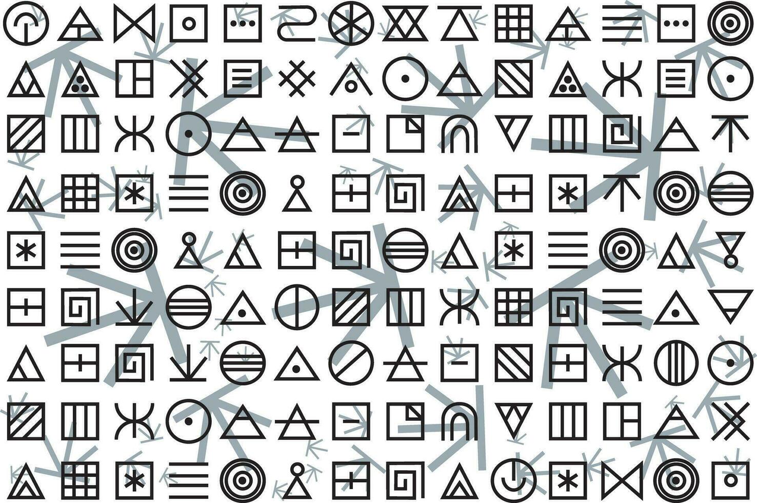 illustratie lijn van de glyphs symbool achtergrond. vector