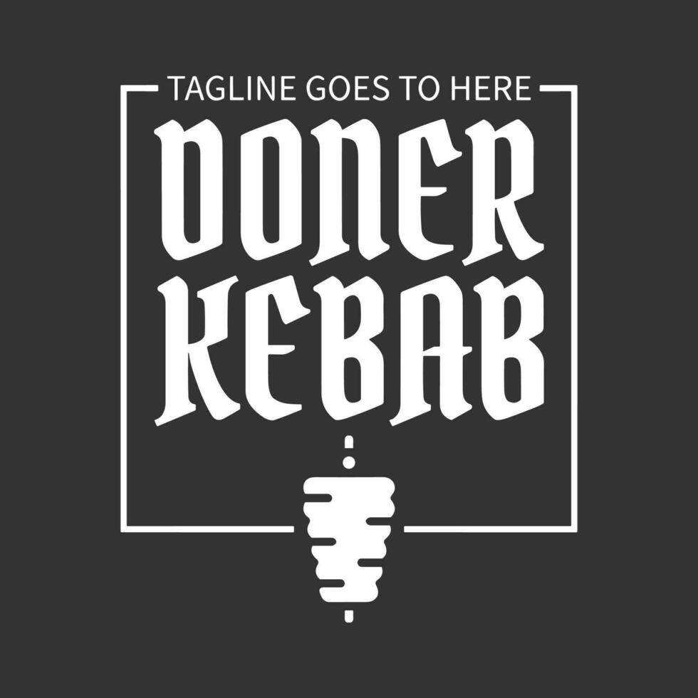 shoarma logo voor restaurants en markten. doner kebab logo sjabloon. vector