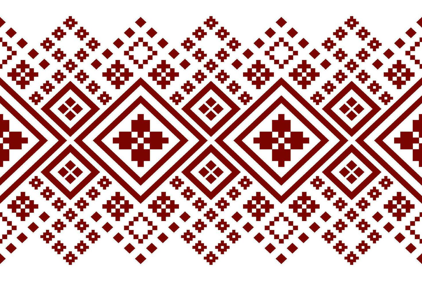 rood traditioneel etnisch patroon paisley bloem ikat achtergrond abstract aztec Afrikaanse Indonesisch Indisch naadloos patroon voor kleding stof afdrukken kleding jurk tapijt gordijnen en sarong vector