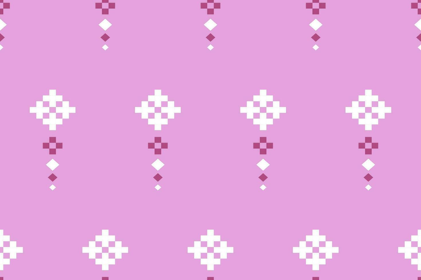 roze traditioneel etnisch patroon paisley bloem ikat achtergrond abstract aztec Afrikaanse Indonesisch Indisch naadloos patroon voor kleding stof afdrukken kleding jurk tapijt gordijnen en sarong vector