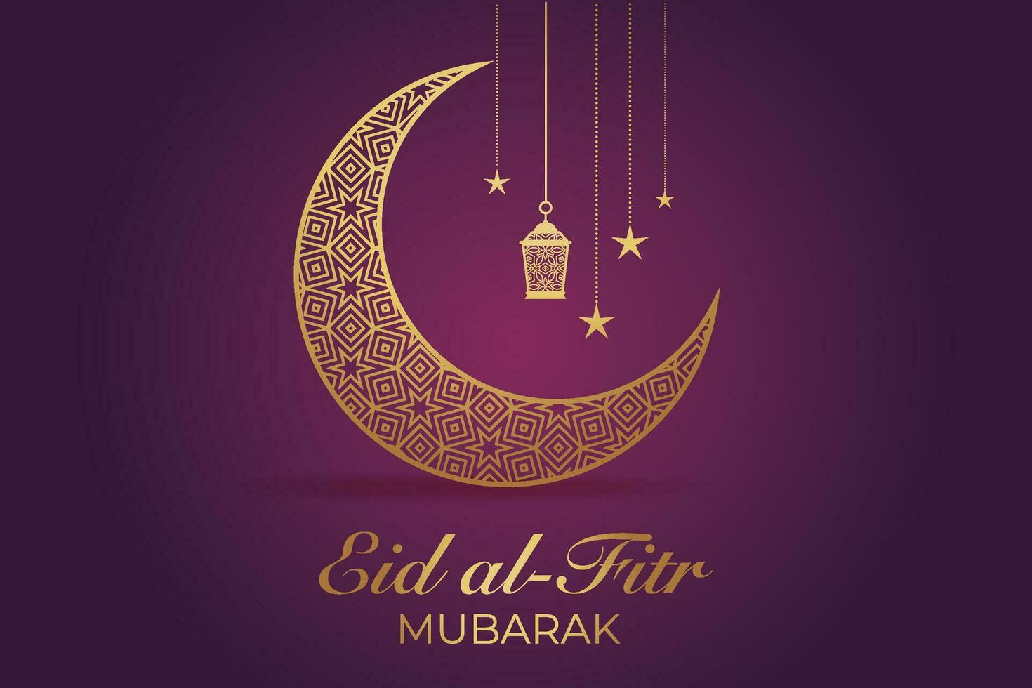 Ramadan eid mubarak groet kaart met moskee silhouet vrij vector illustratie