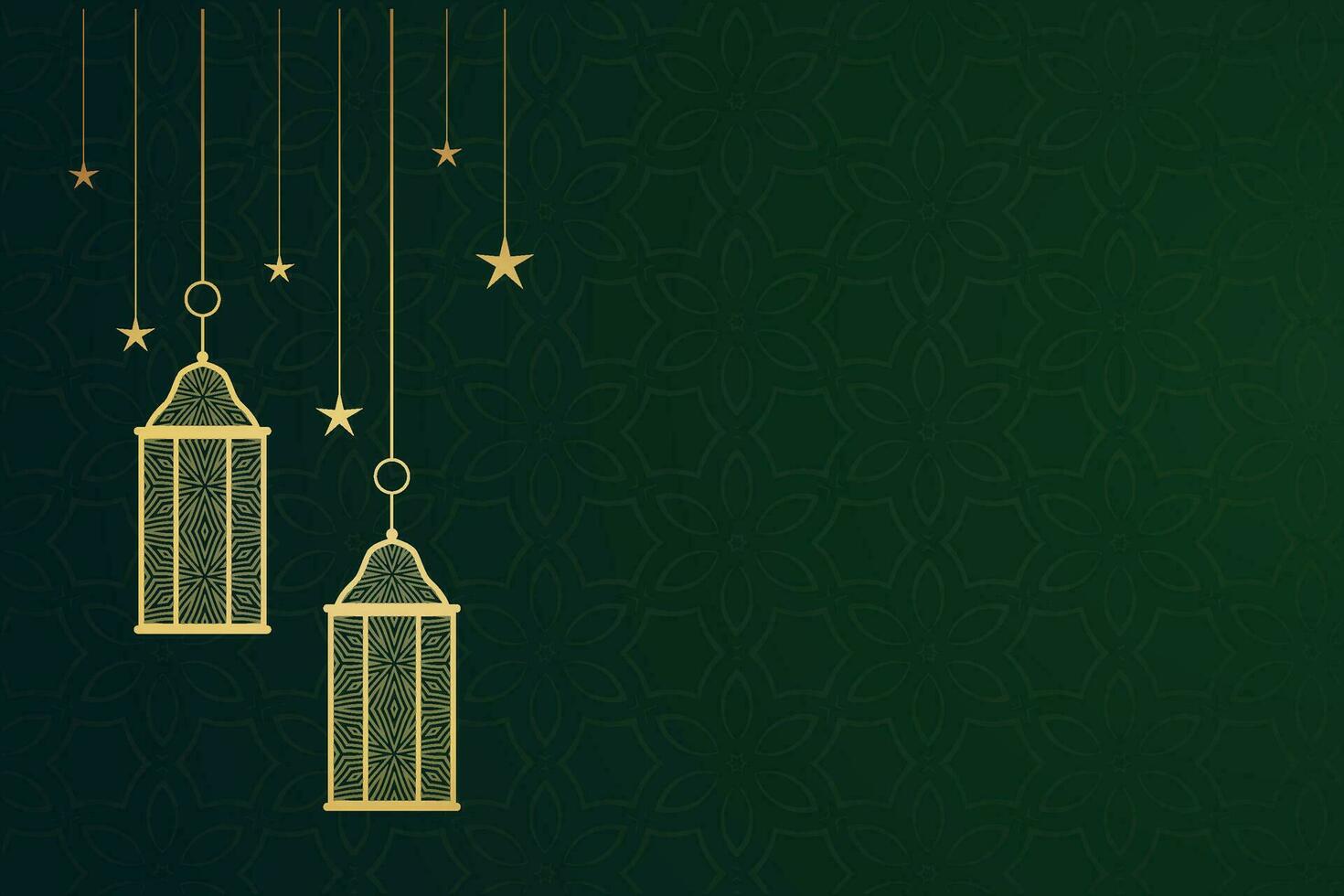 Ramadan eid mubarak groet kaart met moskee silhouet vrij vector illustratie