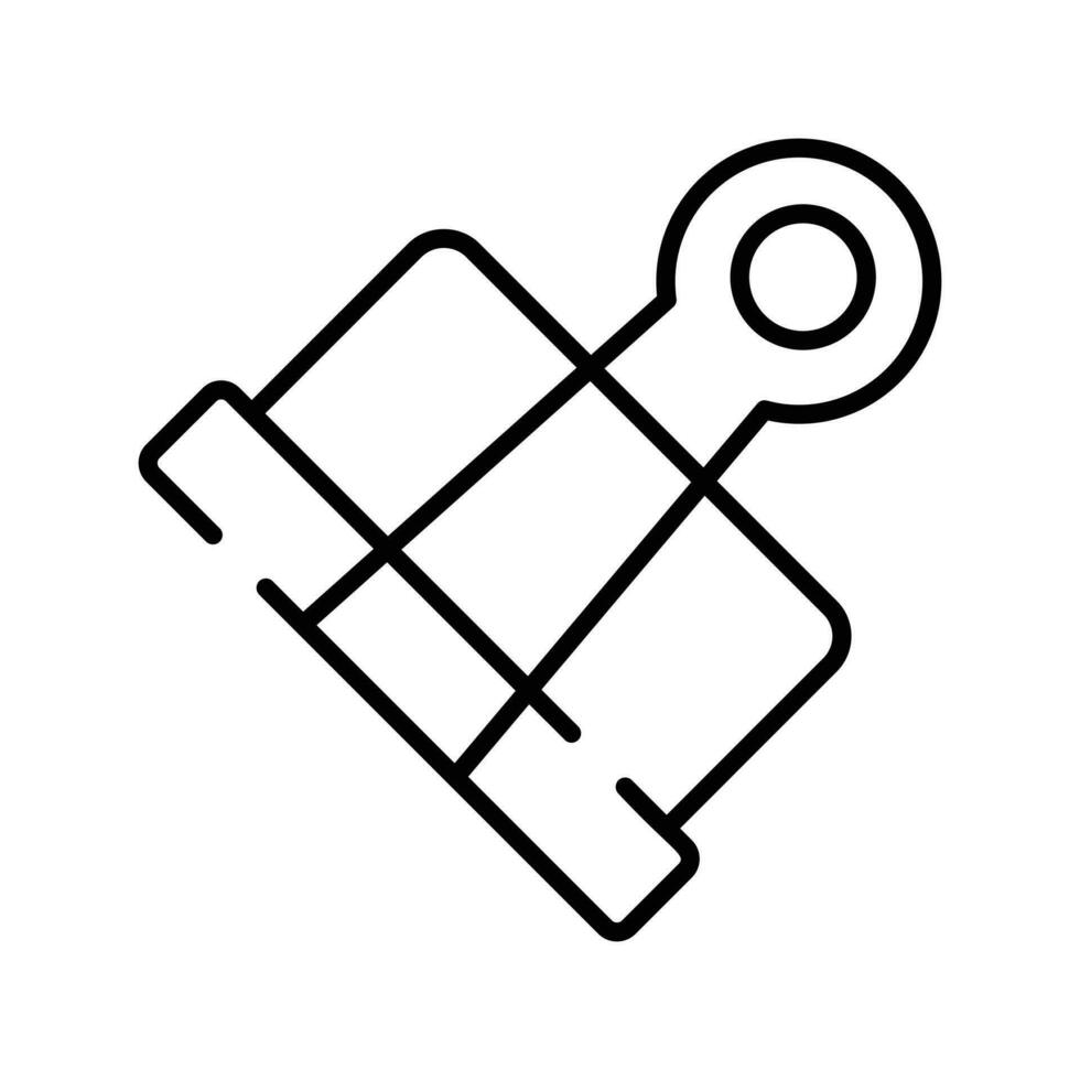 bulldog klem vector ontwerp, icoon van bindmiddel in modern stijl, papier klem