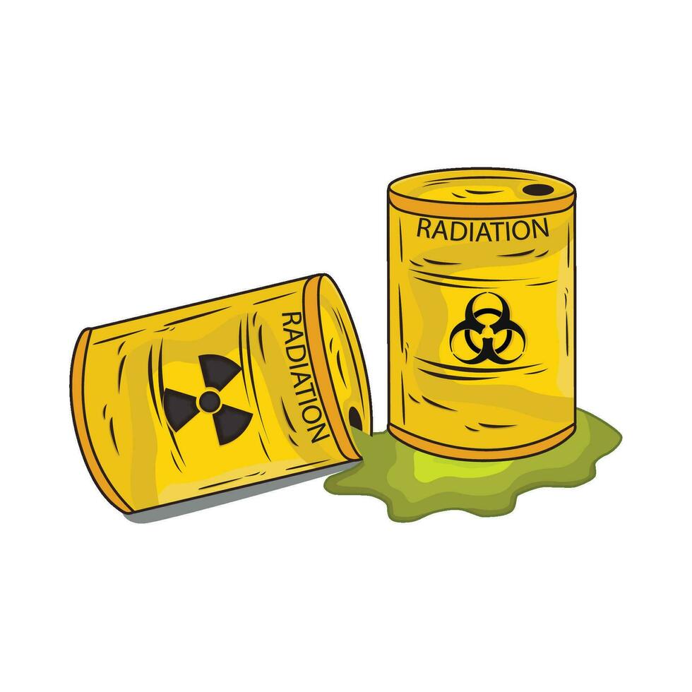 illustratie van radioactief vat vector