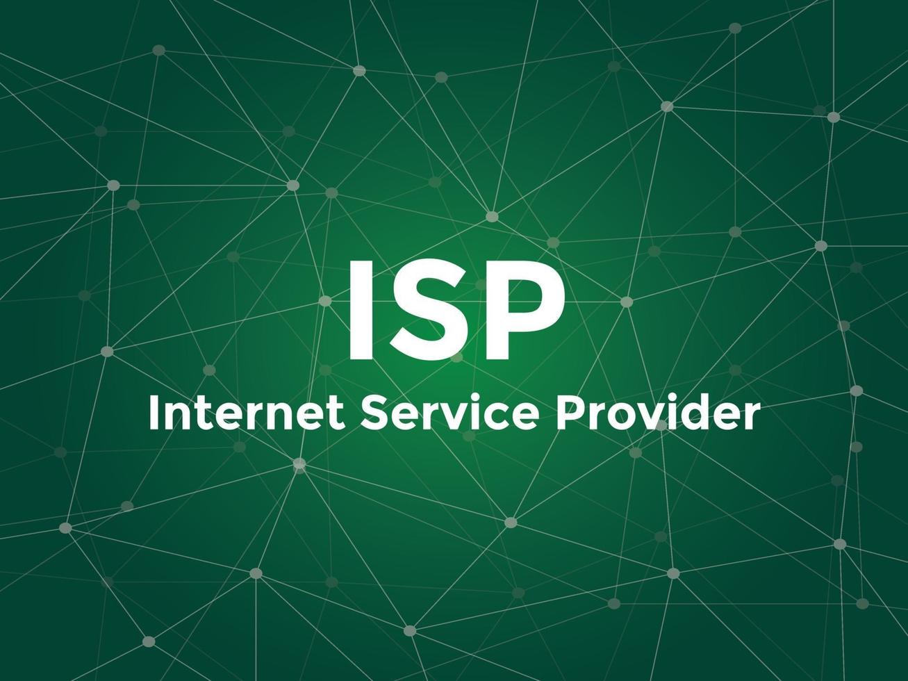 isp internet service provider witte tekst illustratie vector