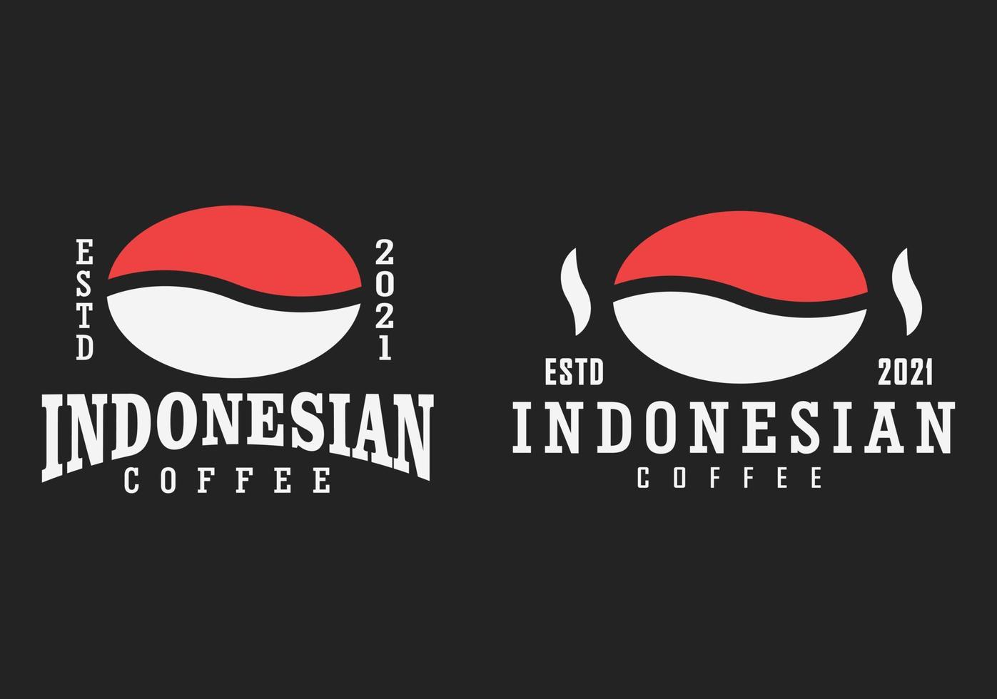 eenvoudige vintage logo Indonesische koffie vector