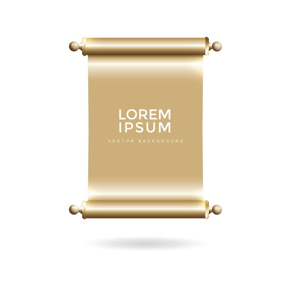 luxe scroll papier banner objecten vector