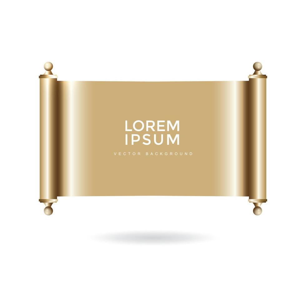 luxe scroll papier banner objecten vector