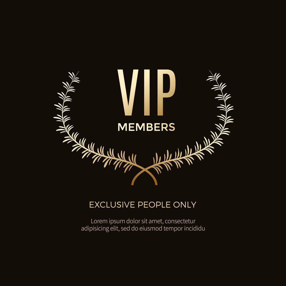 luxe vip-labels en gouden badge-objecten vector