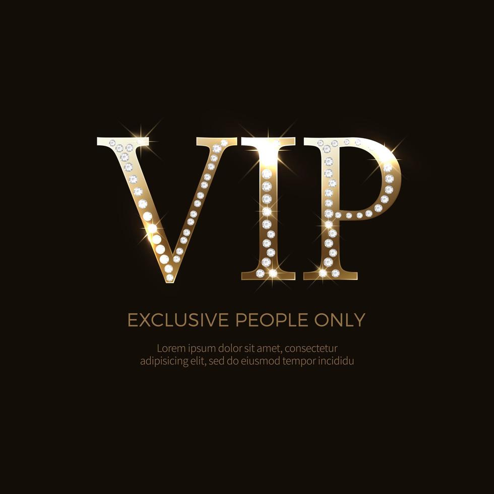 luxe vip-labels en gouden badge-objecten vector