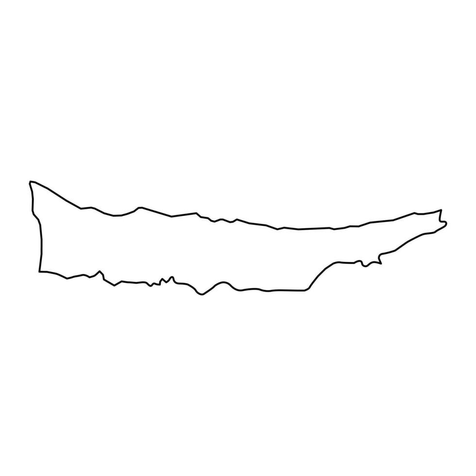 Kyrenia wijk kaart, administratief divisie van republiek van Cyprus. vector illustratie.