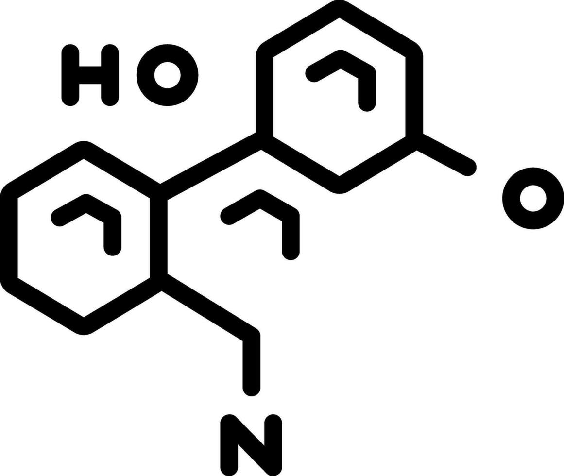 zwart lijn icoon voor tramadol vector