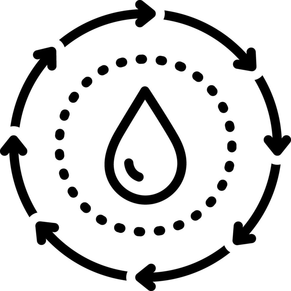 zwart lijn icoon voor circulatie vector